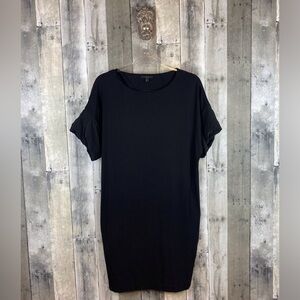 COS Boxy Sleeve Knit Knee Length Dress in Black Size Small.